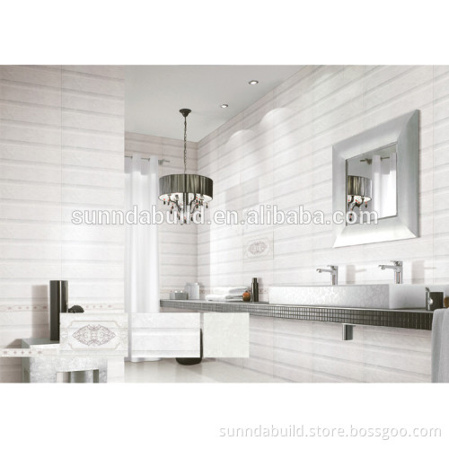 nice full set of glazed tiles with wall and floor tiles matched deco and border